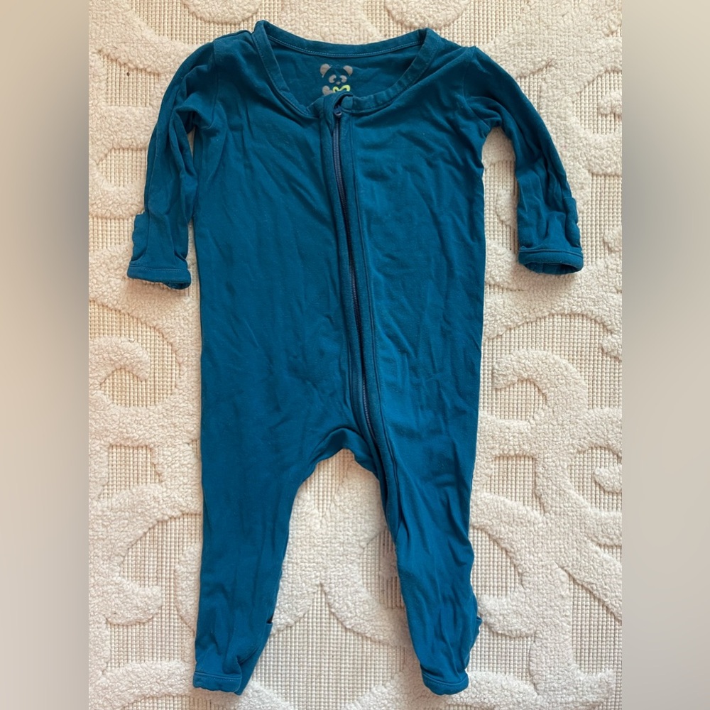 Bamboo Pajama Bellabu Bear Teal 0-3 months